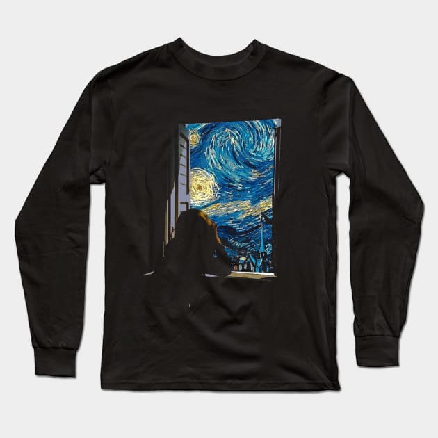 Vangogh Viewe Long Sleeve T-Shirt by Nature